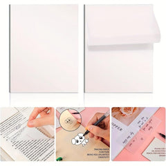 100pcs Transparent Sticky Notes 7.62 x 5.08 cm