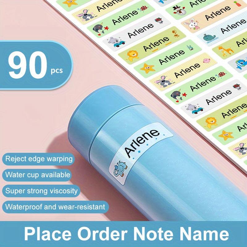 Custom Name Tag Sticker Waterproof MEDIUM Size - Personalized Labels