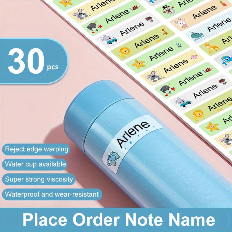 Custom Name Tag Sticker Waterproof MEDIUM Size - Personalized Labels