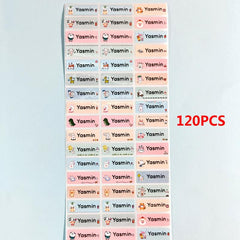 Personalized Name Stickers Waterproof Tag 60-240pcs