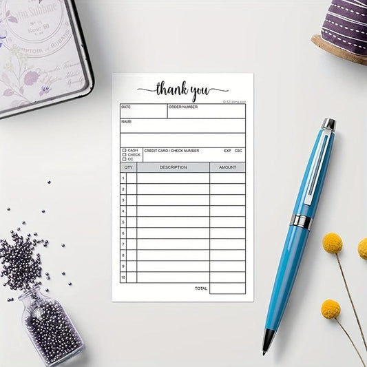 2 Pack Thank You Receipt Book 3 4x5 5 Handheld 2 Part Carbonless