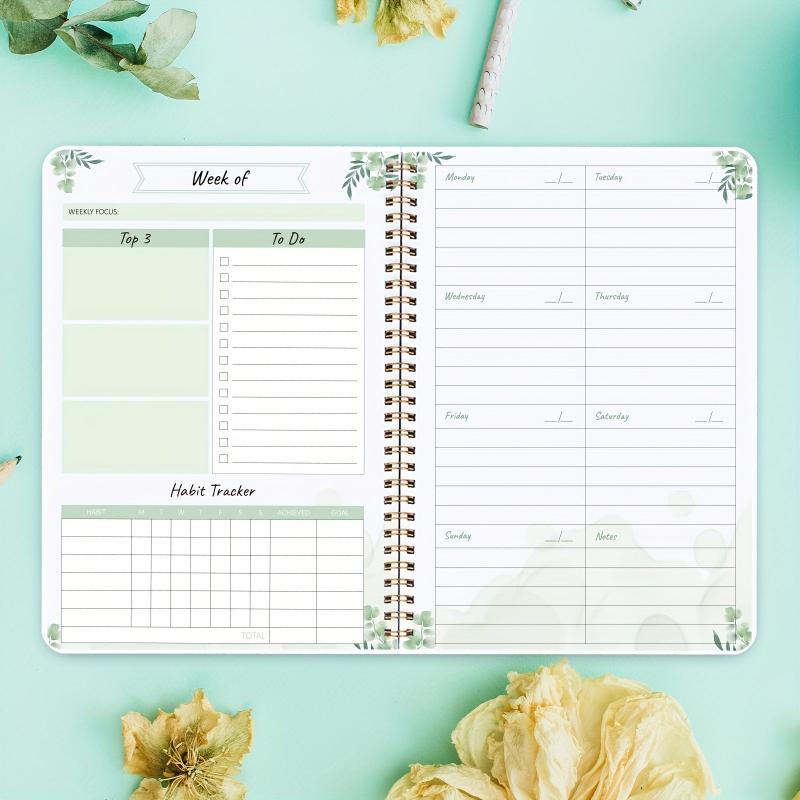 Weekly Goals Schedule Planner Checklist Notebook Organizers Habit Tracker