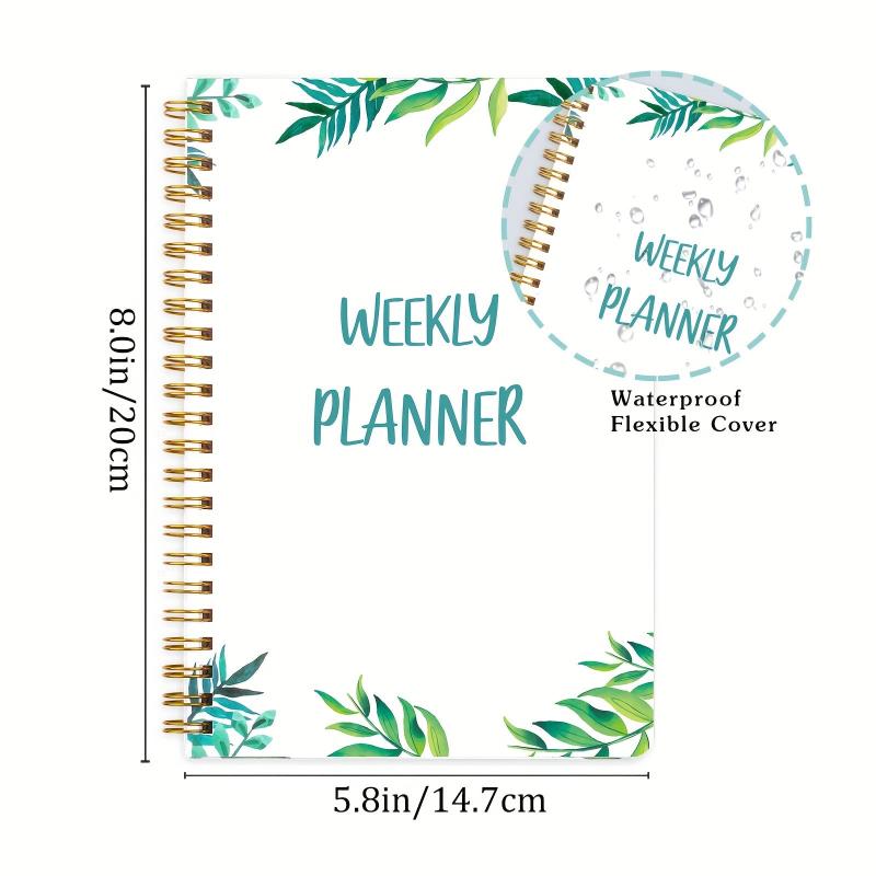 Weekly Goals Schedule Planner Checklist Notebook Organizers Habit Tracker
