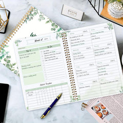 Weekly Goals Schedule Planner Checklist Notebook Organizers Habit Tracker