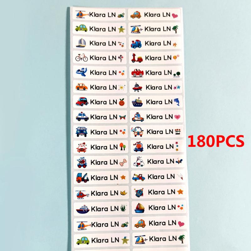 60/240 Custom Name Stickers Waterproof School Label Personalized Decal