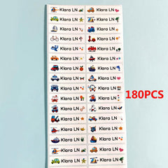 60/240 Custom Name Stickers Waterproof School Label Personalized Decal