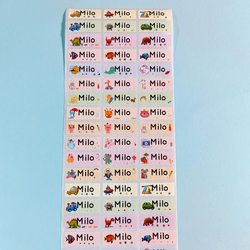 60/240 Custom Name Stickers Waterproof School Label Personalized Decal