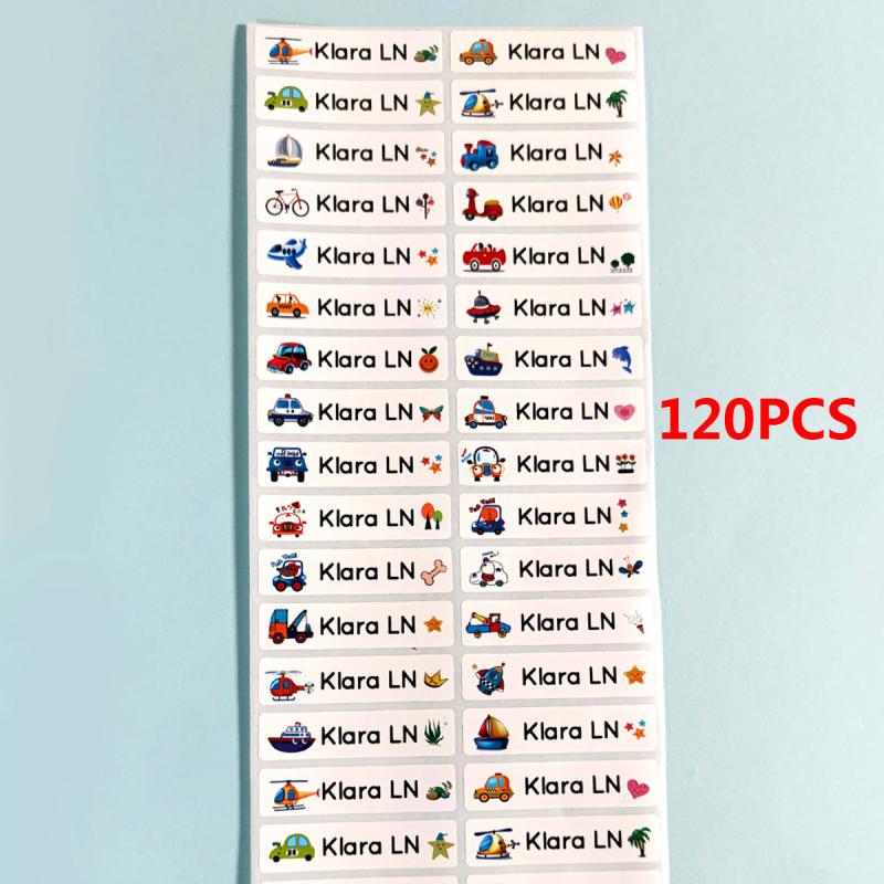 60/240 Custom Name Stickers Waterproof School Label Personalized Decal