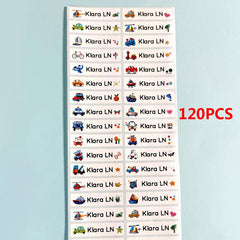 60/240 Custom Name Stickers Waterproof School Label Personalized Decal
