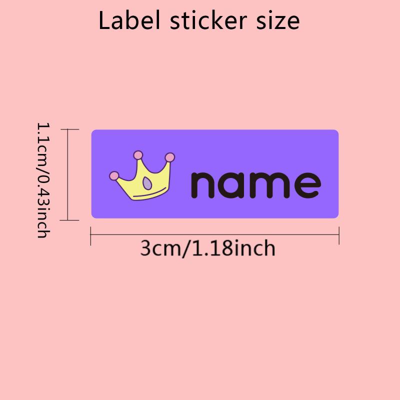 60/240 Custom Name Stickers Waterproof School Label Personalized Decal