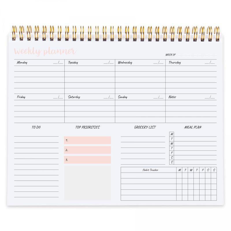 Weekly Planner Notepad 9.5x7.8