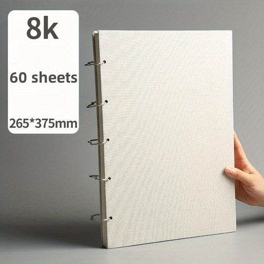 Ring bound Drawing Book Linen Cover 8K16K32K Sketchbook 160g Thick Paper