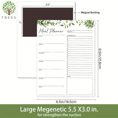 Trees Magnetic Weekly Meal Planner 52 Tear Off Sheets