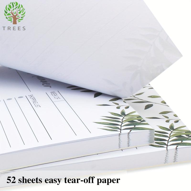Trees Magnetic Weekly Meal Planner 52 Tear Off Sheets