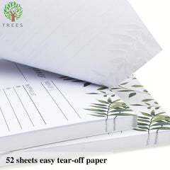 Trees Magnetic Weekly Meal Planner 52 Tear Off Sheets