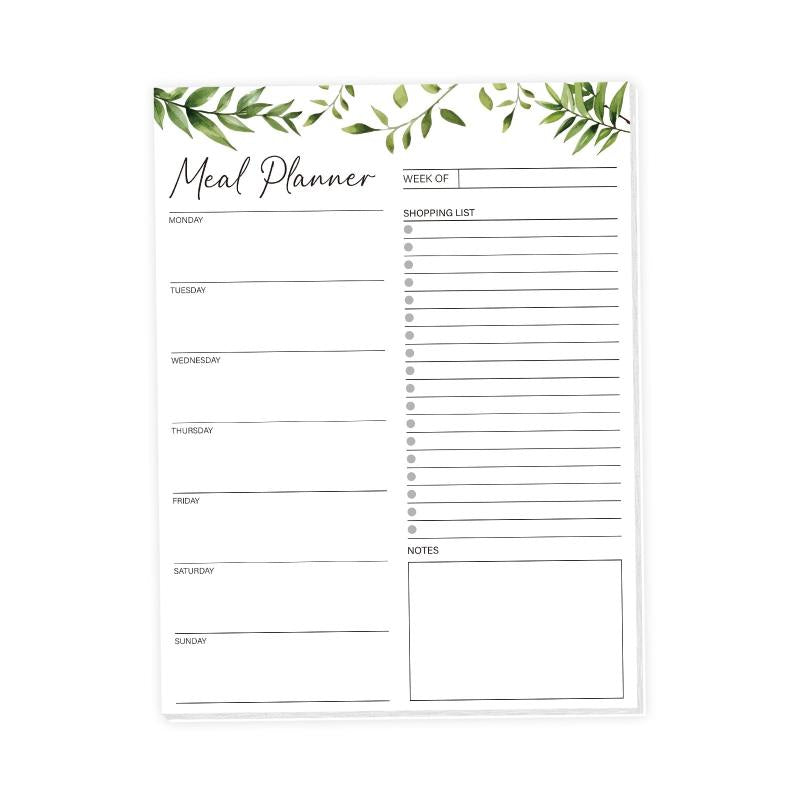 Trees Magnetic Weekly Meal Planner 52 Tear Off Sheets