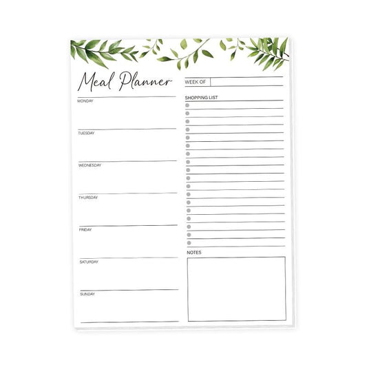 Trees Magnetic Weekly Meal Planner 52 Tear Off Sheets