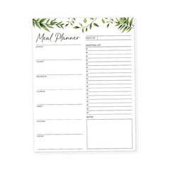 Trees Magnetic Weekly Meal Planner 52 Tear Off Sheets