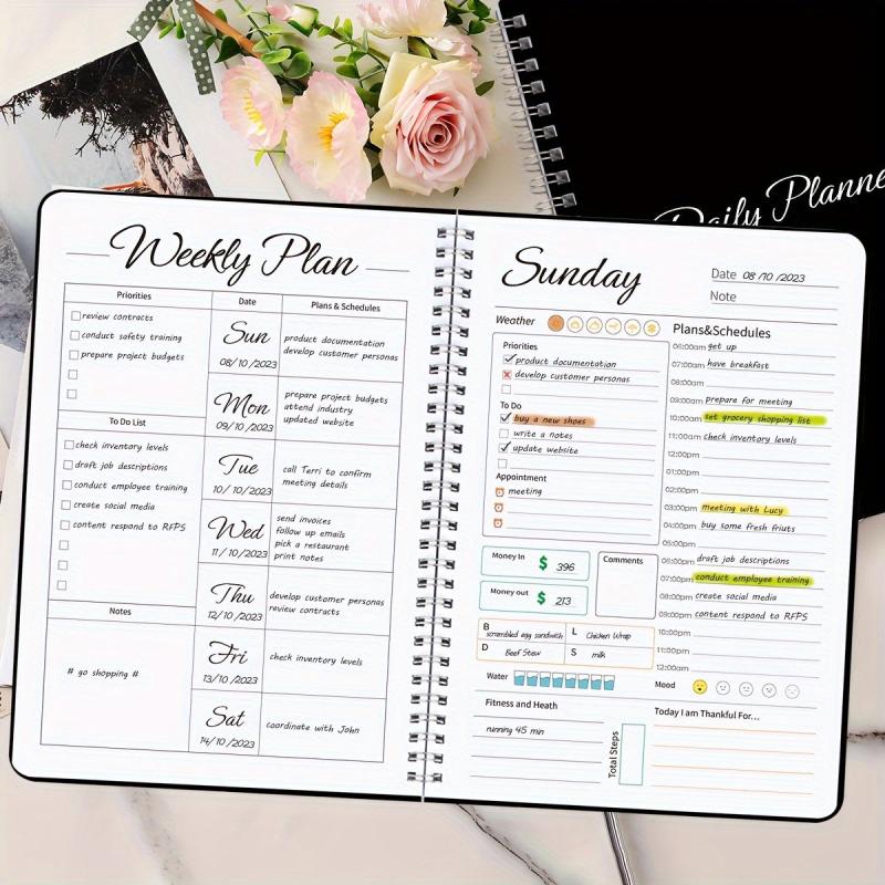 Trees Daily Weekly Planner with Hourly Schedule