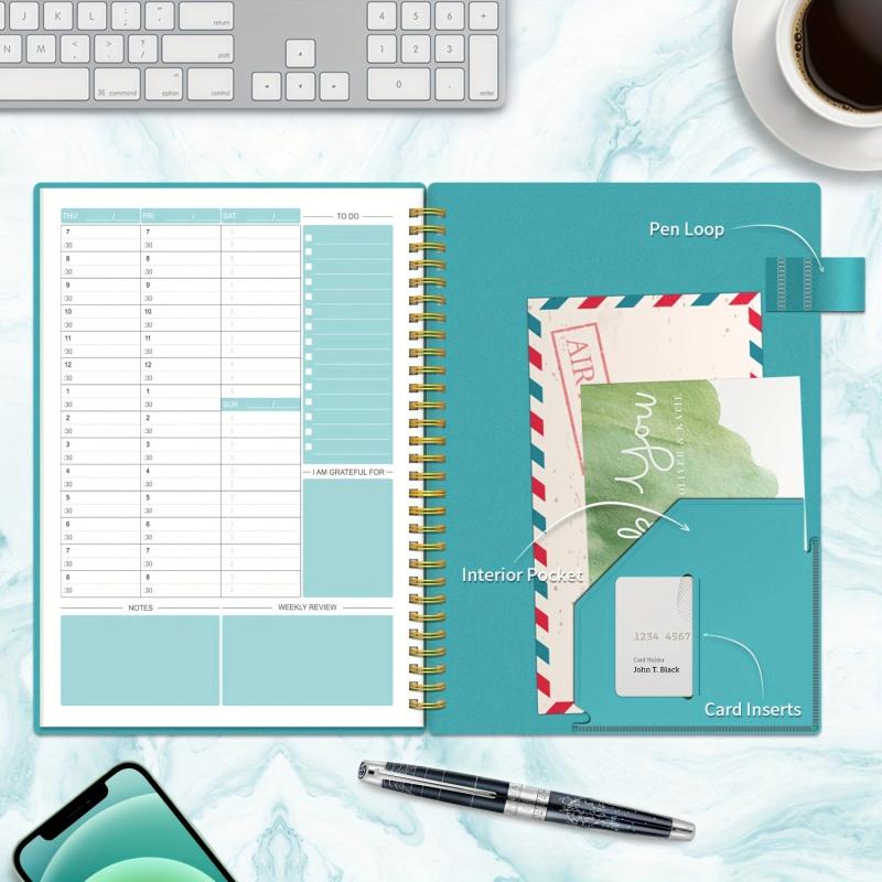 1pc Undated Weekly Schedule Planner 53 Weeks