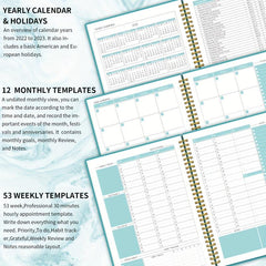 1pc Undated Weekly Schedule Planner 53 Weeks