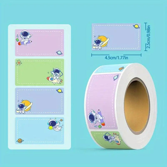 Cartoon Name Stickers for Preschool Students