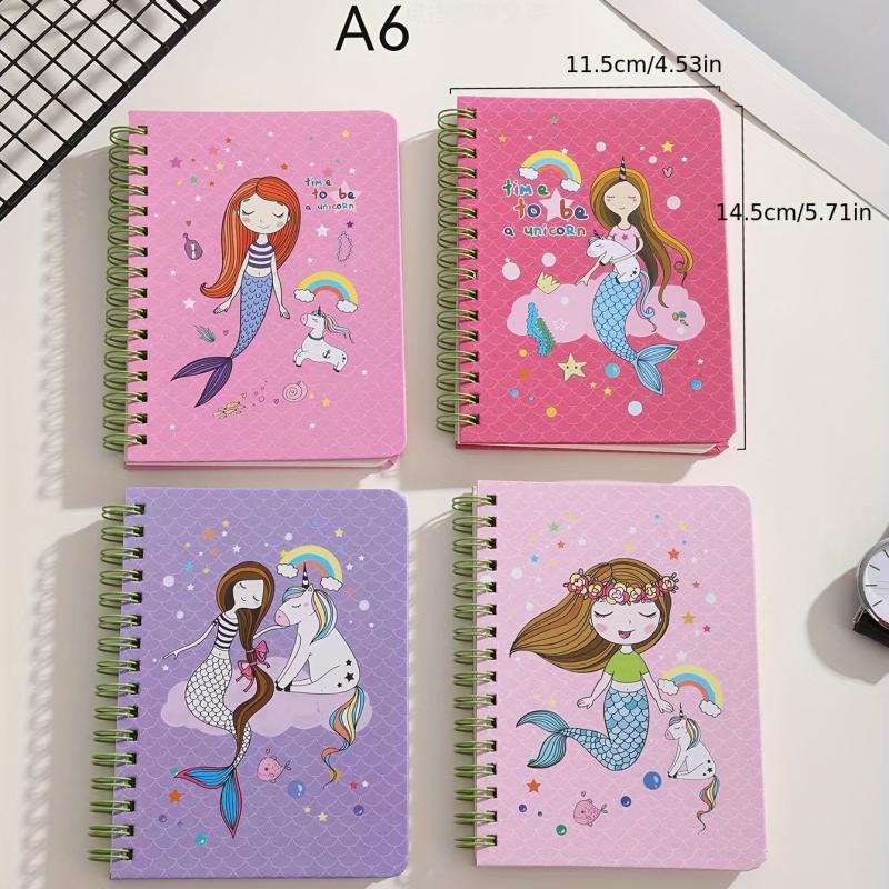 Mermaid Spiral Coil Notebook for Students