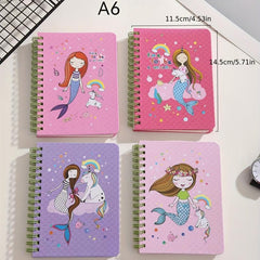 Mermaid Spiral Coil Notebook for Students