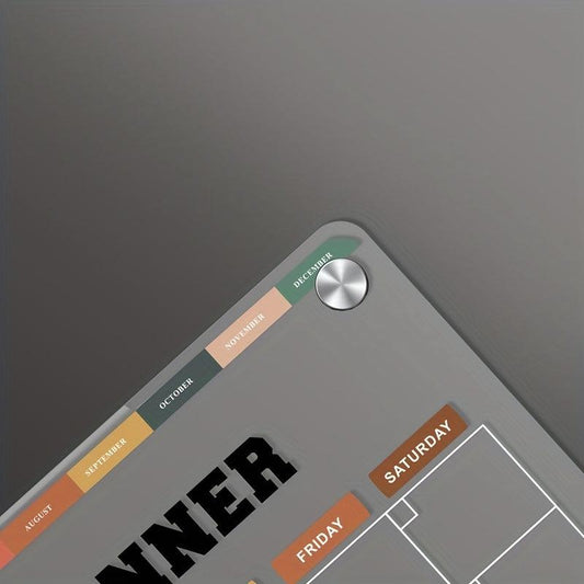 Acrylic Partition Refrigerator w/ Magnetic Planner & Markers