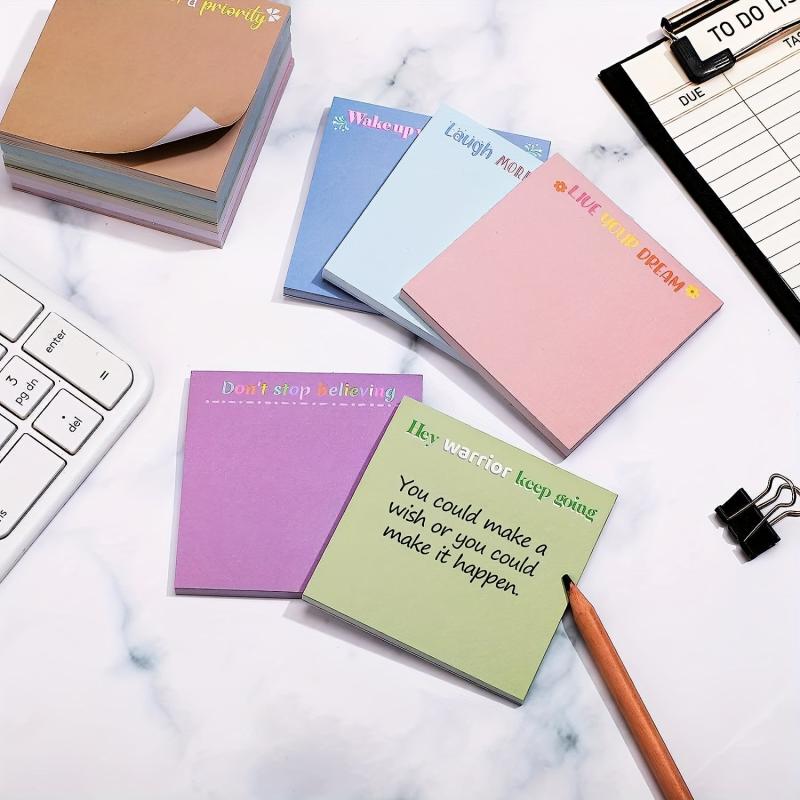 Motivational Stickers & Notebook Gift Set - 12 Pieces of Stickers & 50 Pages