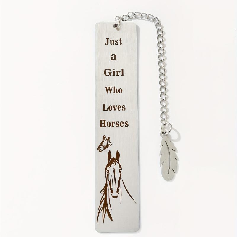 Stainless Steel Horse Bookmark - Ideal Gift for Girls and Students