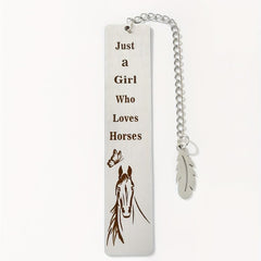 Stainless Steel Horse Bookmark - Ideal Gift for Girls and Students