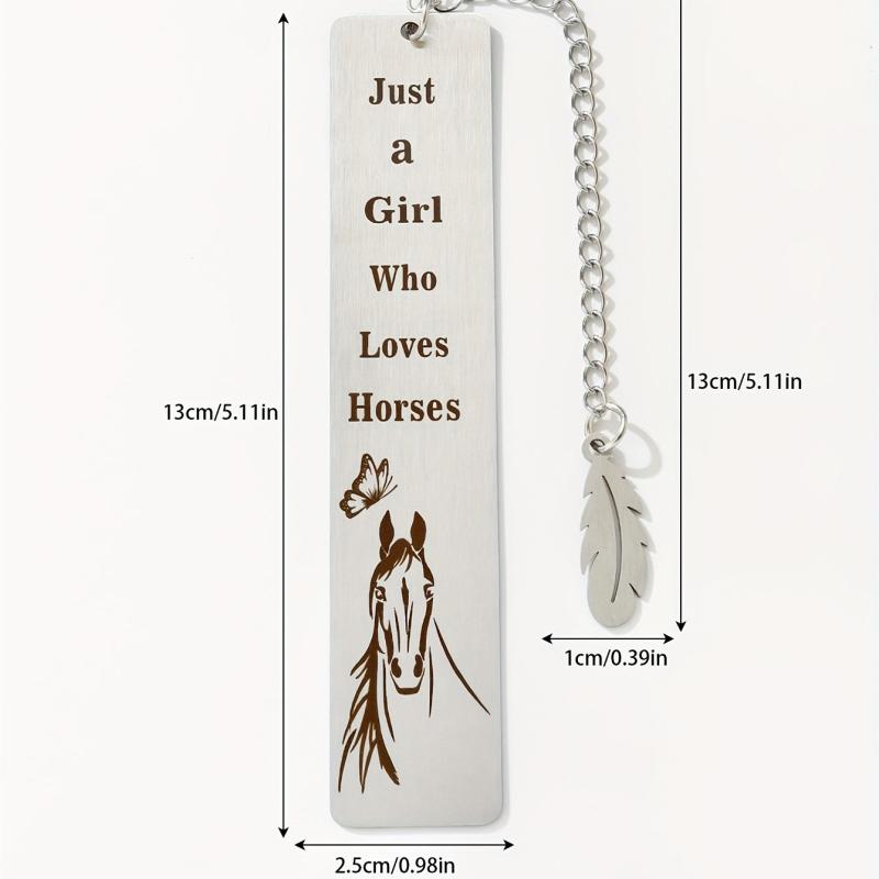 Stainless Steel Horse Bookmark - Ideal Gift for Girls and Students
