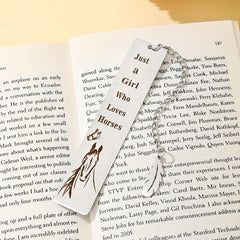 Stainless Steel Horse Bookmark - Ideal Gift for Girls and Students