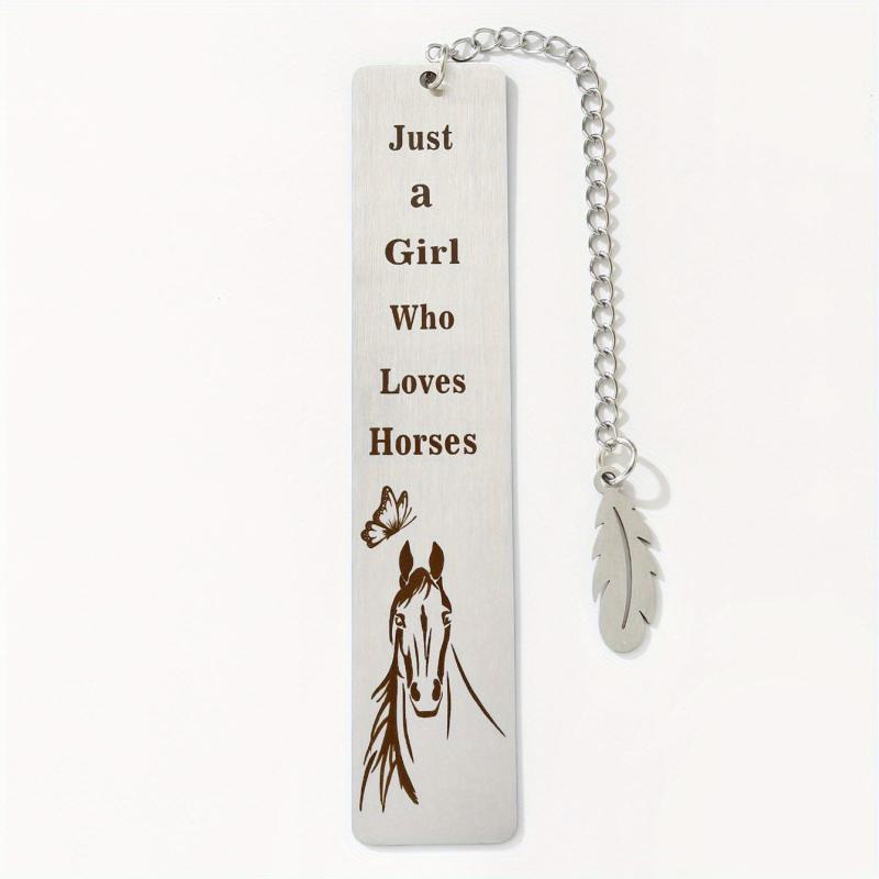 Stainless Steel Horse Bookmark - Ideal Gift for Girls and Students