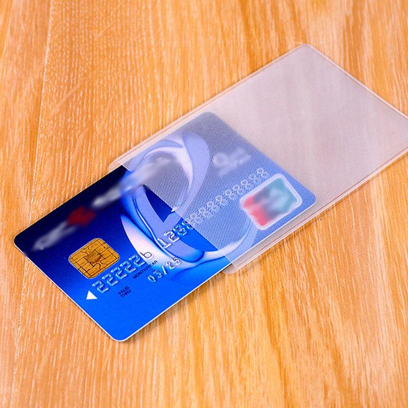 10pcs Card Cover Transparent Matte Anti RFID Protector Case