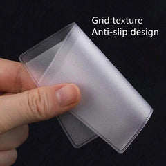 10pcs Card Cover Transparent Matte Anti RFID Protector Case