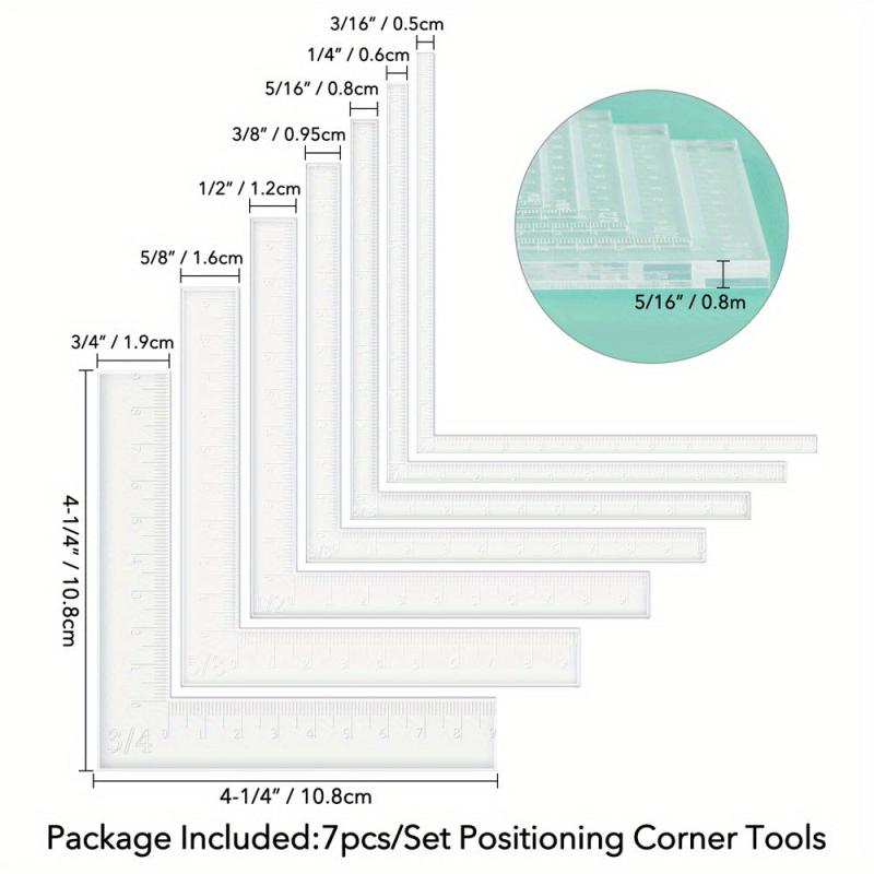 7pcs Card Corner Positioning Tools Set for Easy Layer Alignment