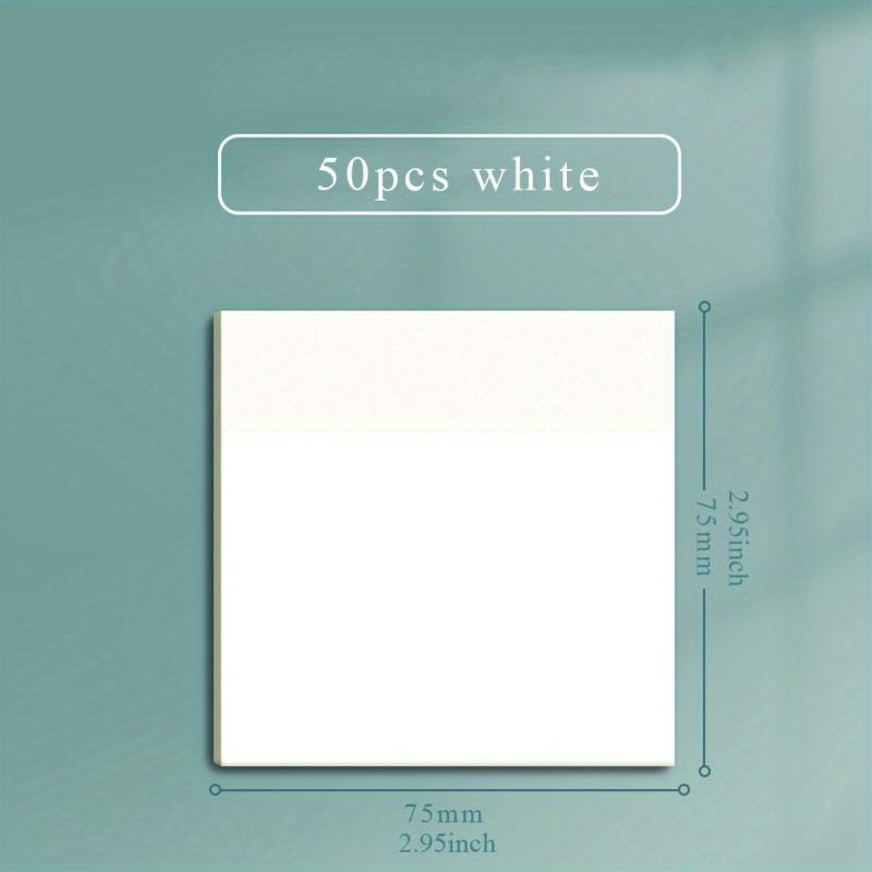 50 Sheets Waterproof Transparent Sticky Notes Self Adhesive for School & Office