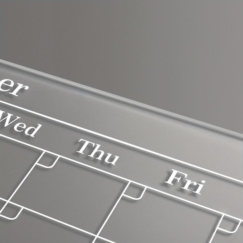 Acrylic Magnetic Blank Board Calendar For Fridge