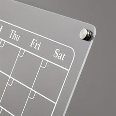 Acrylic Magnetic Blank Board Calendar For Fridge