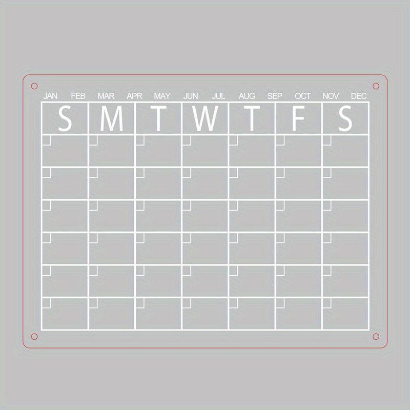 Acrylic Calendar Board Magnetic Dry Wipe Board