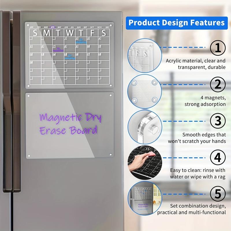 Acrylic Calendar Board Magnetic Dry Wipe Board
