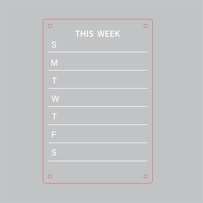 Acrylic Calendar Board Magnetic Dry Wipe Board
