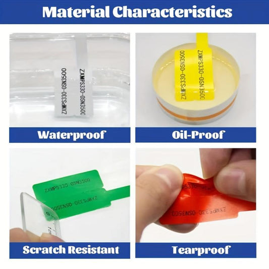 300 Cable Labels 8 Sheet Waterproof Cord Labels Tags Tear Resistant