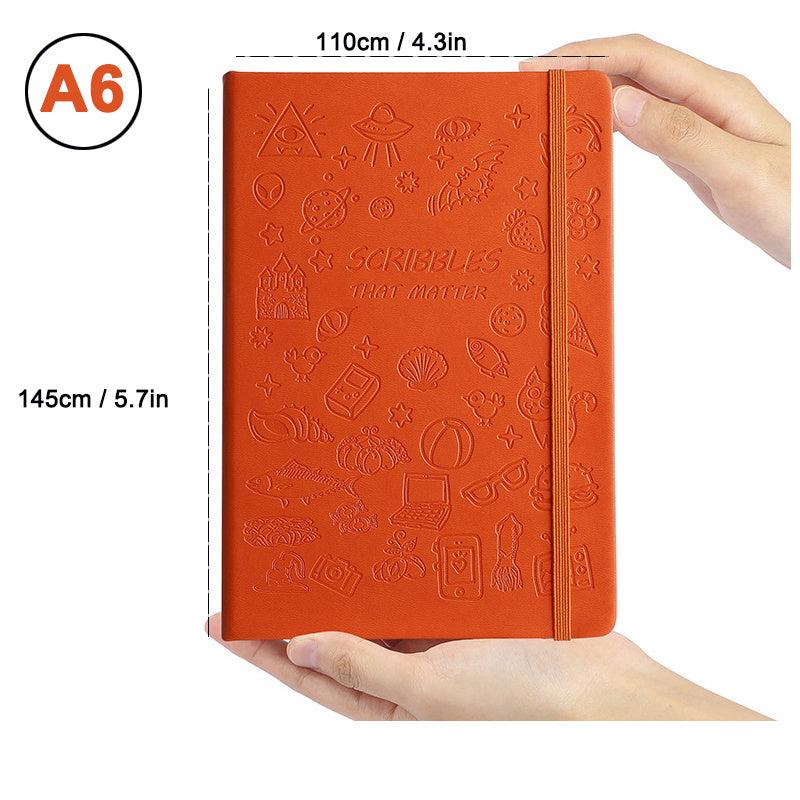 A6 Hardcover Pocket Notebook Ruled 200 Pages