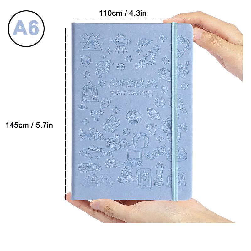 A6 Hardcover Pocket Notebook Ruled 200 Pages