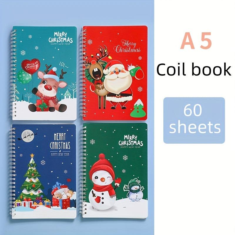1pc Christmas Cartoon Coil Book A5 Notebook Students Prizes