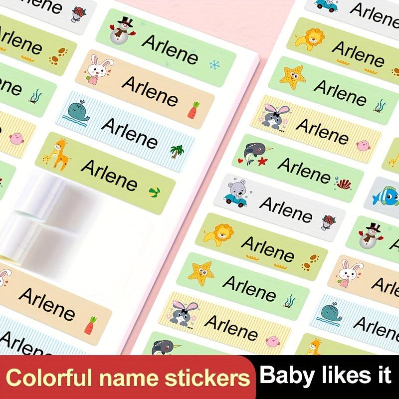 Custom Name Stickers Waterproof Labels Animal Tags Pack Of 120 180pcs