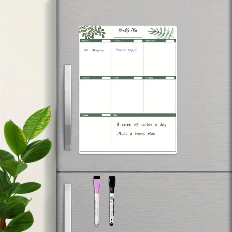 Greenery Dry Erase Fridge Calendar Monthly Planner 2 Markers